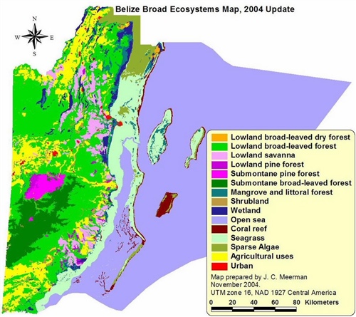 Belize Ecosystem Map